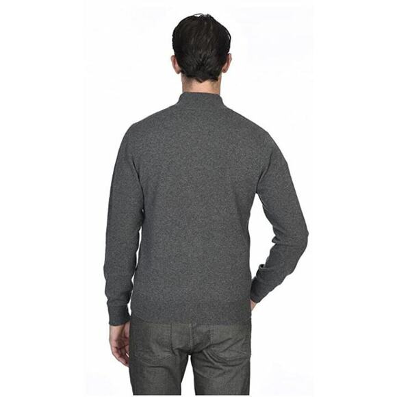 State Cashmere Half Zip Mock Neck Pullover 100% Pure Cashmere Polo Sweater XL - Picture 4 of 10